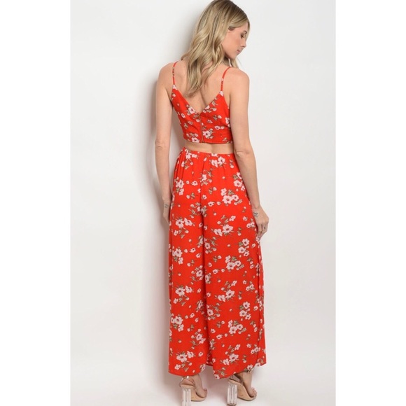 Floral Red two piece Set - Picture 3 of 8